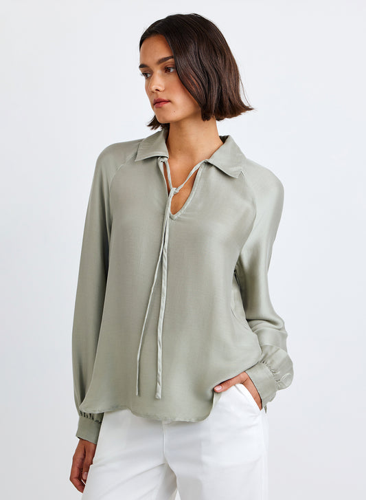 LONGSLEEVE RAGLAN PULLOVER - SOFT SAGE