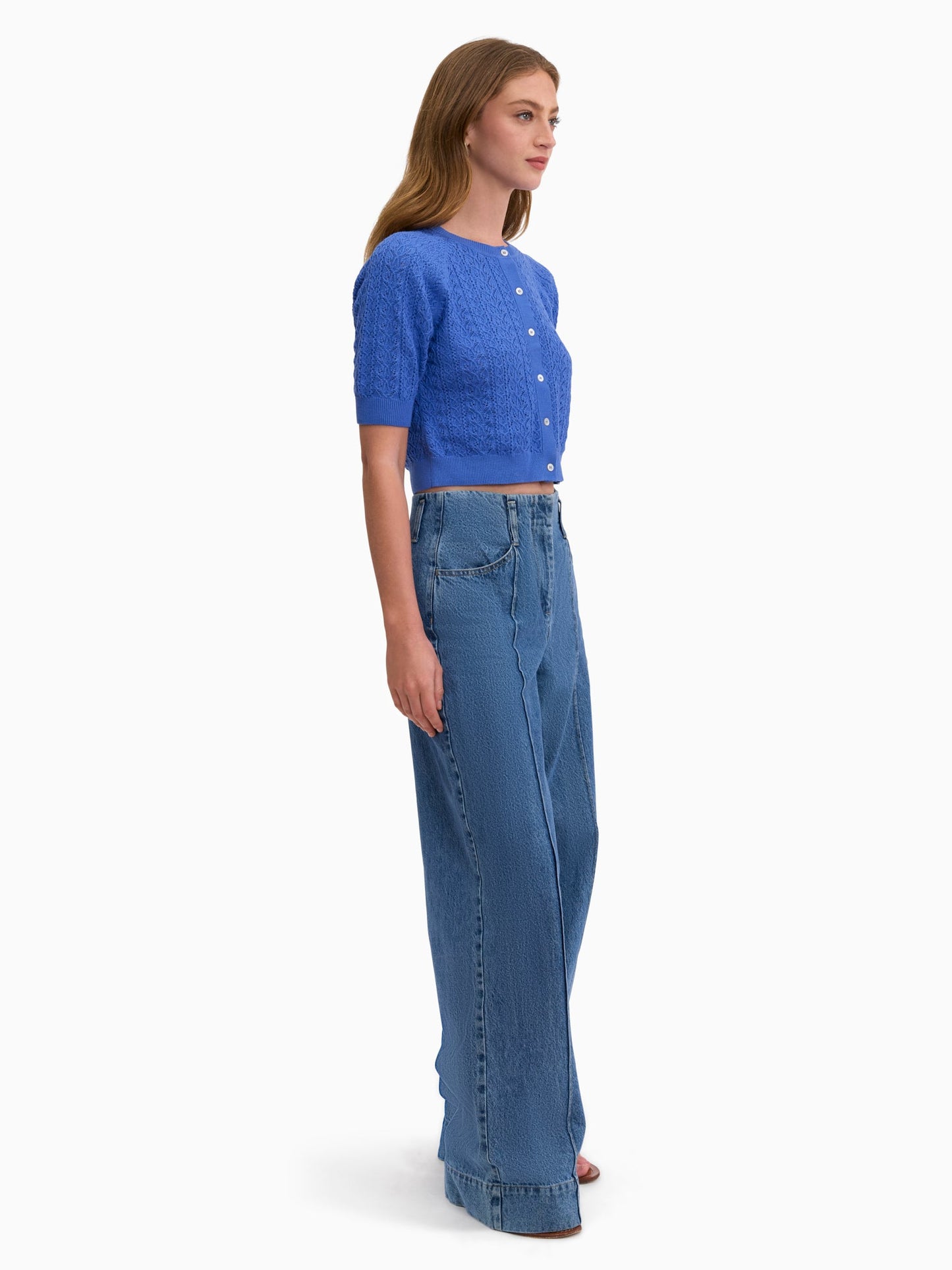 VERANA KNIT CARDIGAN - CAPRI BLUE