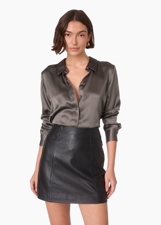 CROSBY BLOUSE - GUNMETAL