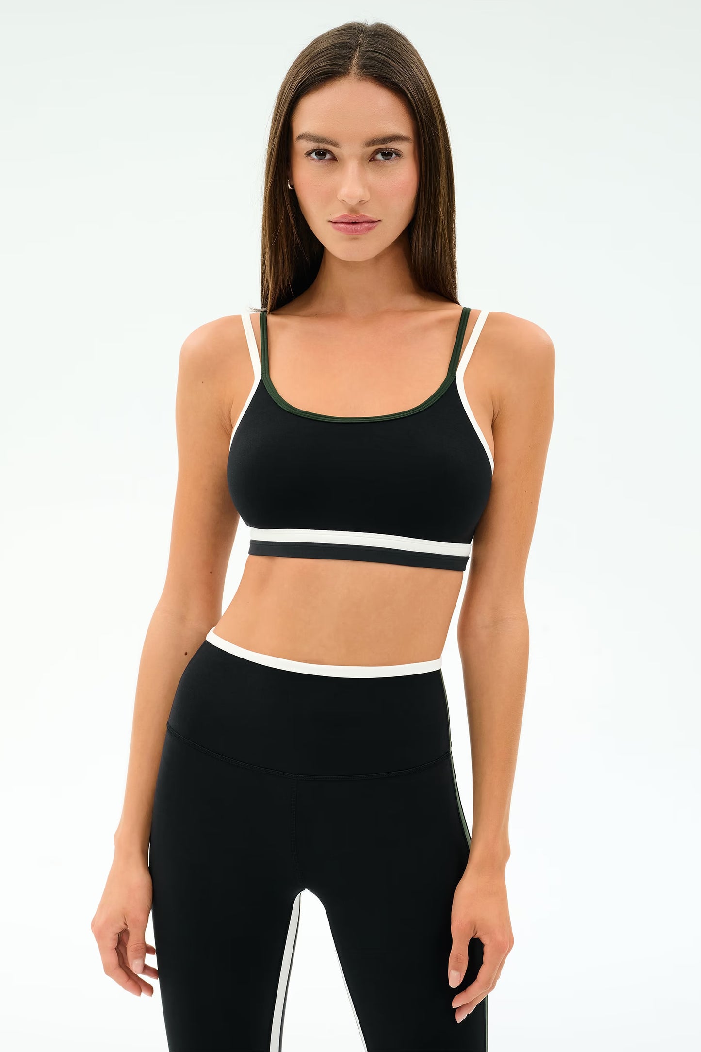 EVA RIGOR DOUBLE STRAP BRA - BLACK/MILITARY