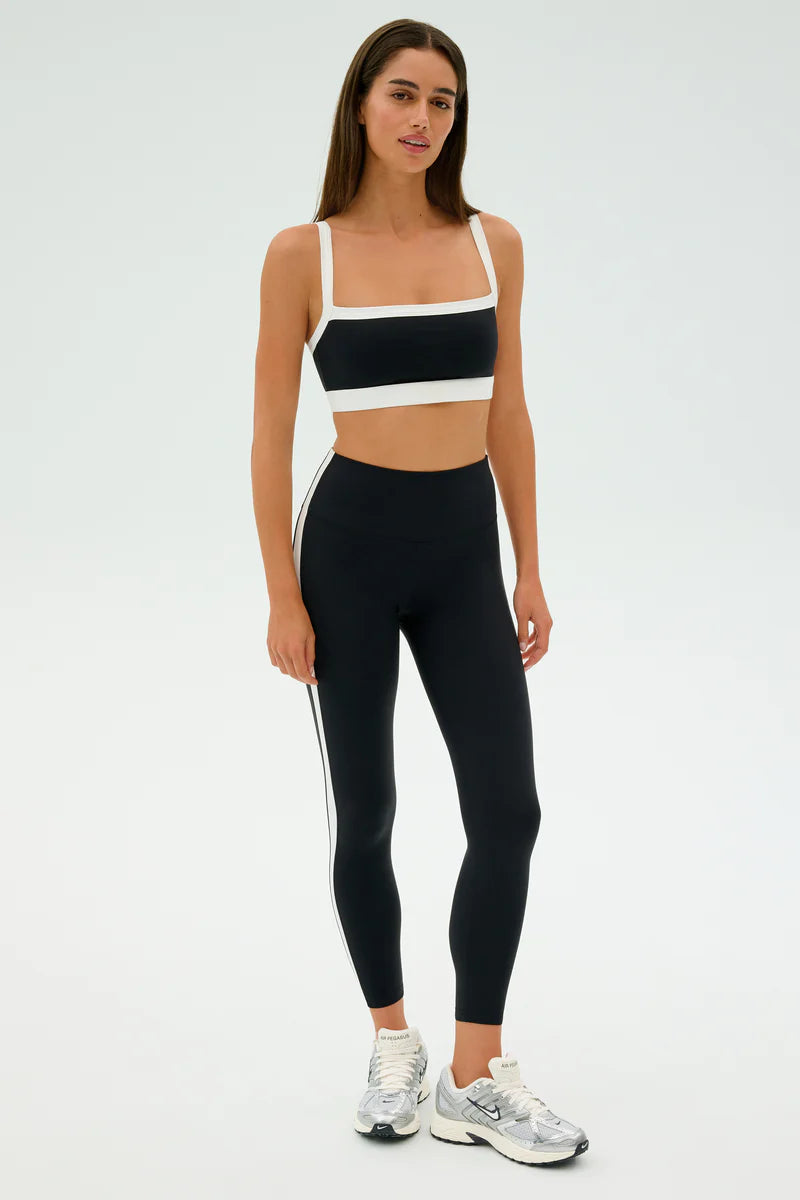 CLARE HIGH WAIST RIGOR 7/8 - BLACK/WHITE