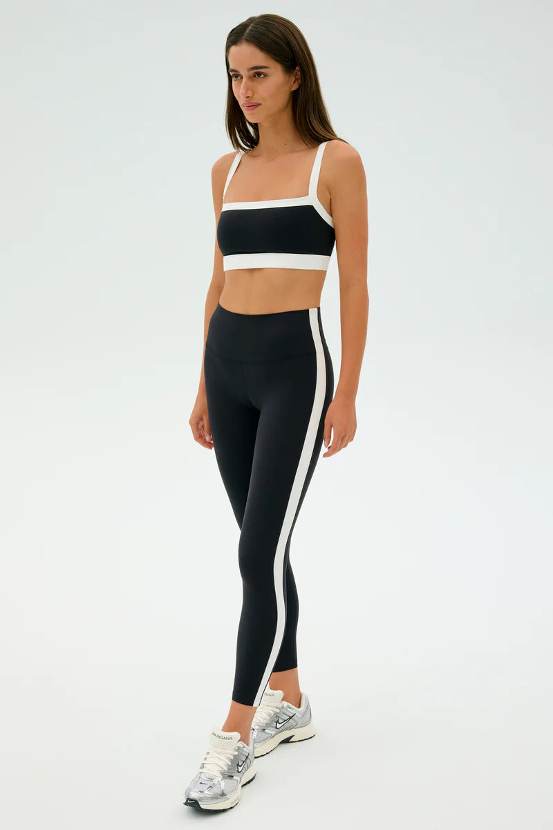CLARE HIGH WAIST RIGOR 7/8 - BLACK/WHITE