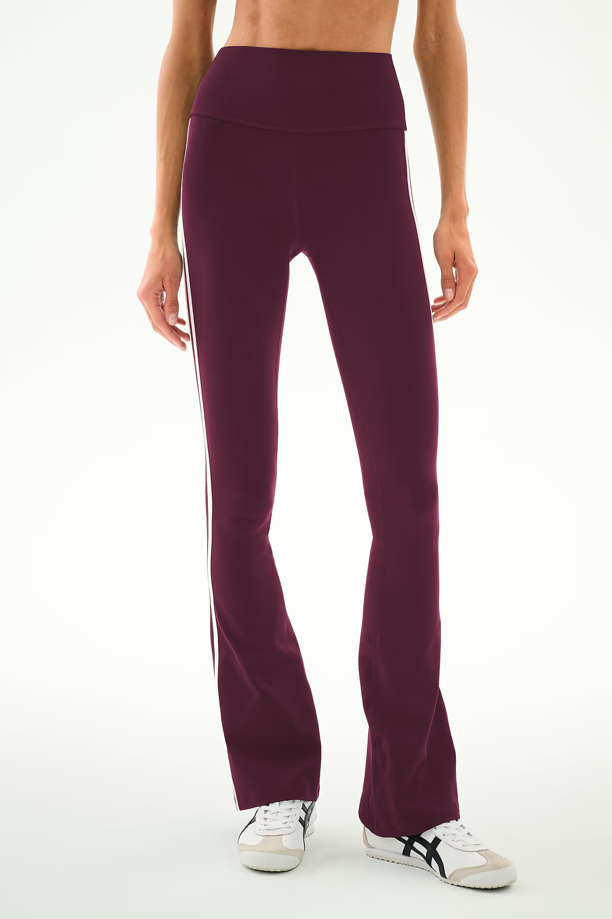 RAQUEL HIGH WAIST SUPPLEX FLARE 32 - DARK CHERRY/CREME