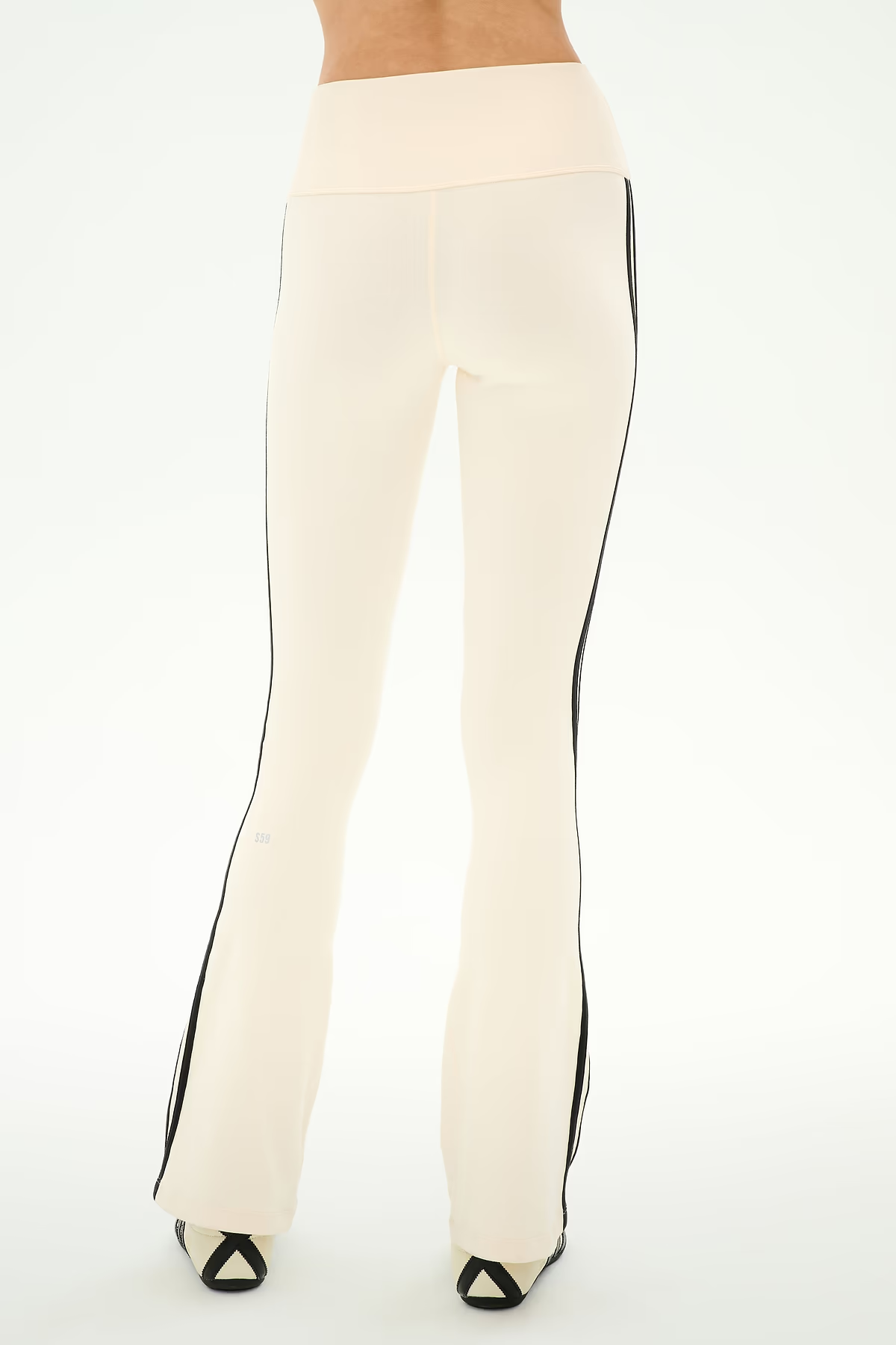 RAQUEL HIGH WAIST SUPPLEX FLARE 30 - CREME/BLACK