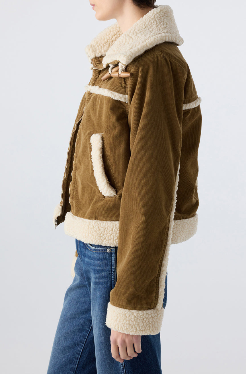 BETTY SHEARLING JACKET CORD - CUMIN