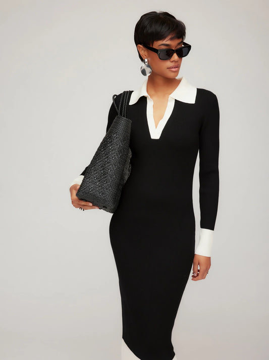 Belle Ribbed Polo Dress