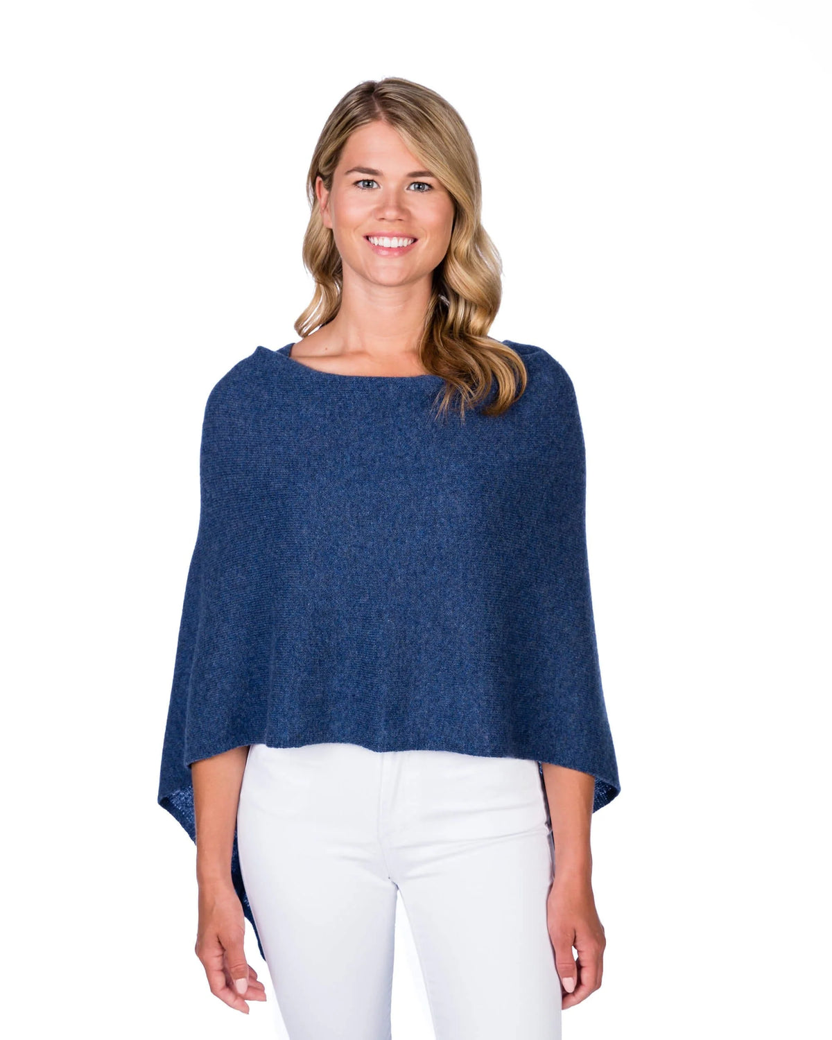 100% CASHMERE DRESS TOPPER - DENIM – Winston's
