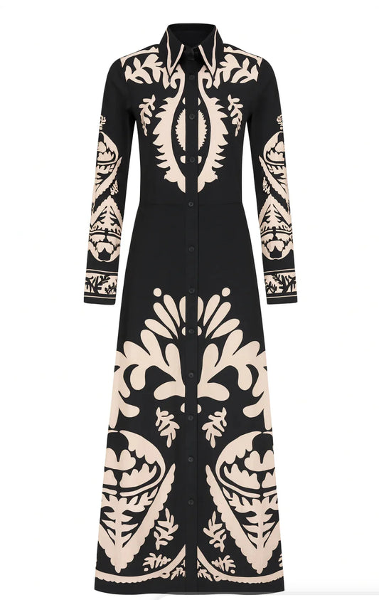 HOLTON DRESS - BLACK/WHITE