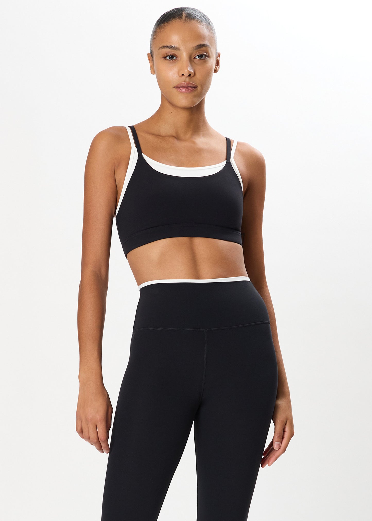 ELLIAH AIRWEIGHT DOUBLE LAYER BRA - BLACK/WHITE