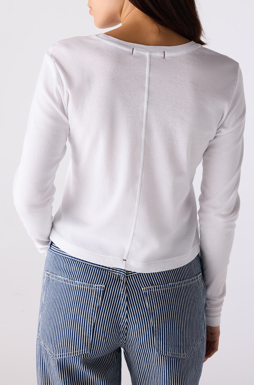 JADE LONG SLEEVE TEE - WHITE