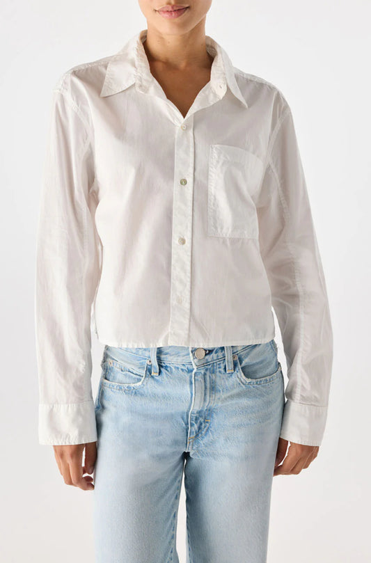 RUTH CROP SHIRT - WHITE