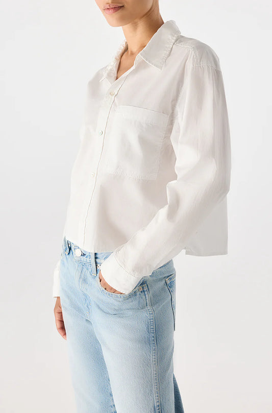 RUTH CROP SHIRT - WHITE