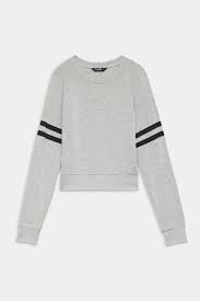 BROOKS STRIPE FLEECE SWEATER - HEATHER GREY/BLACK