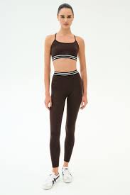 BAILEY ACTIVE RIB HIGH WAIST - HEATHER DARK CHOCOLATE
