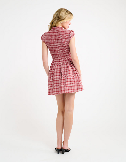 BARCLAY MINI DRESS - JUNEBERRY PLAID