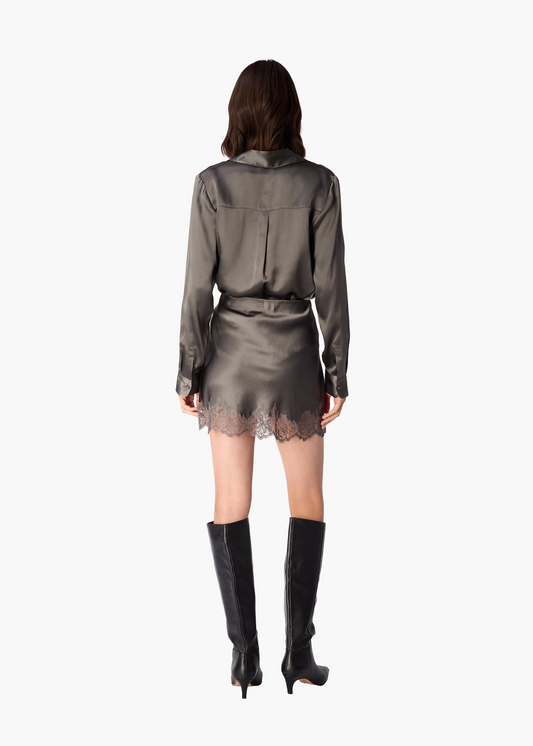CROSBY BLOUSE - GUNMETAL