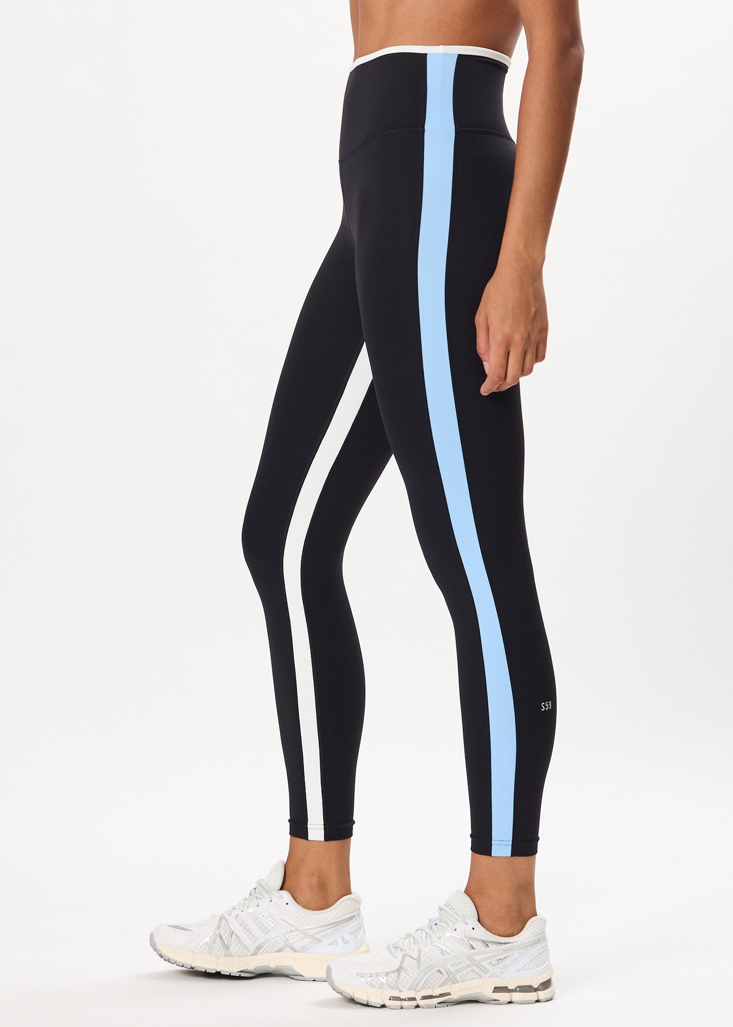 SAM HIGH WAIST RIGOR 7/8 - BLACK/SKYLIGHT
