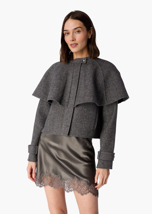 Adler Herringbone Jacket Dark Grey