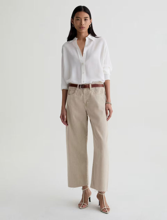 HATTIE CROP JEAN - SULFUR LIGHT TAUPE