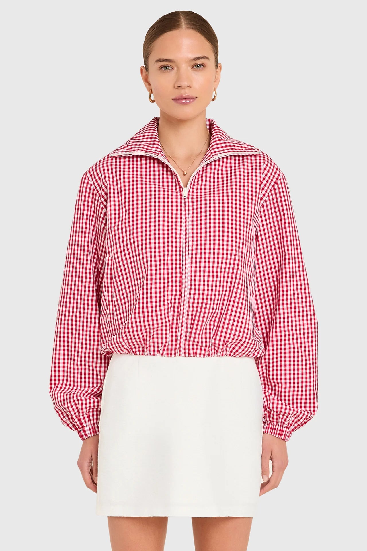 COMO BOMBER JACKET - IVORY RED