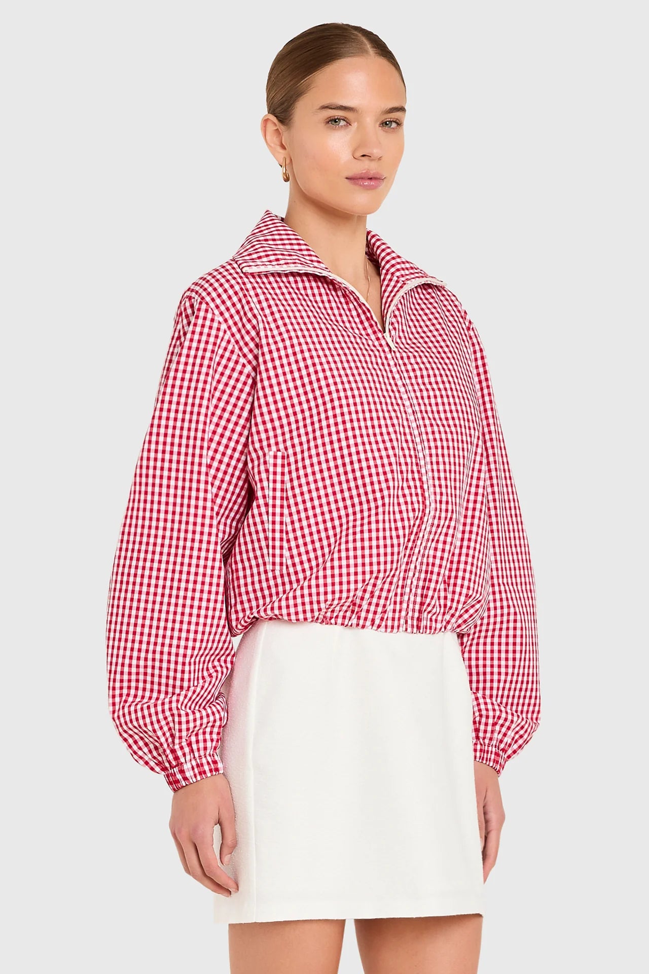 COMO BOMBER JACKET - IVORY RED