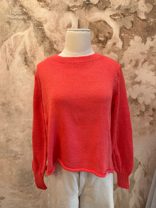 DYLAN TOP COTTON - CORAL HIBISCUS