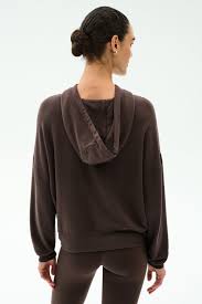 JOEY LONG SLEEVE HOODIE - DARK CHOCOLATE