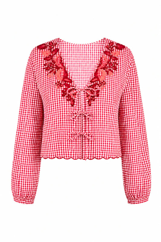 JANE TOP - PICNIC PLAID