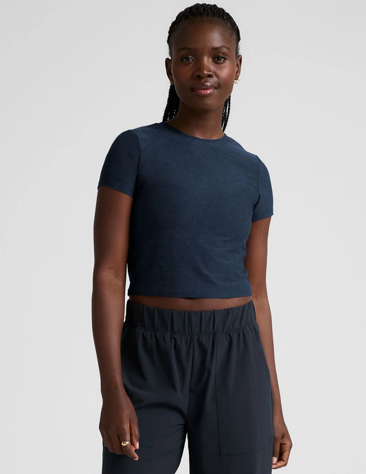 FEATHERWEIGHT CROPPED TEE - NOCTURNAL NAVY