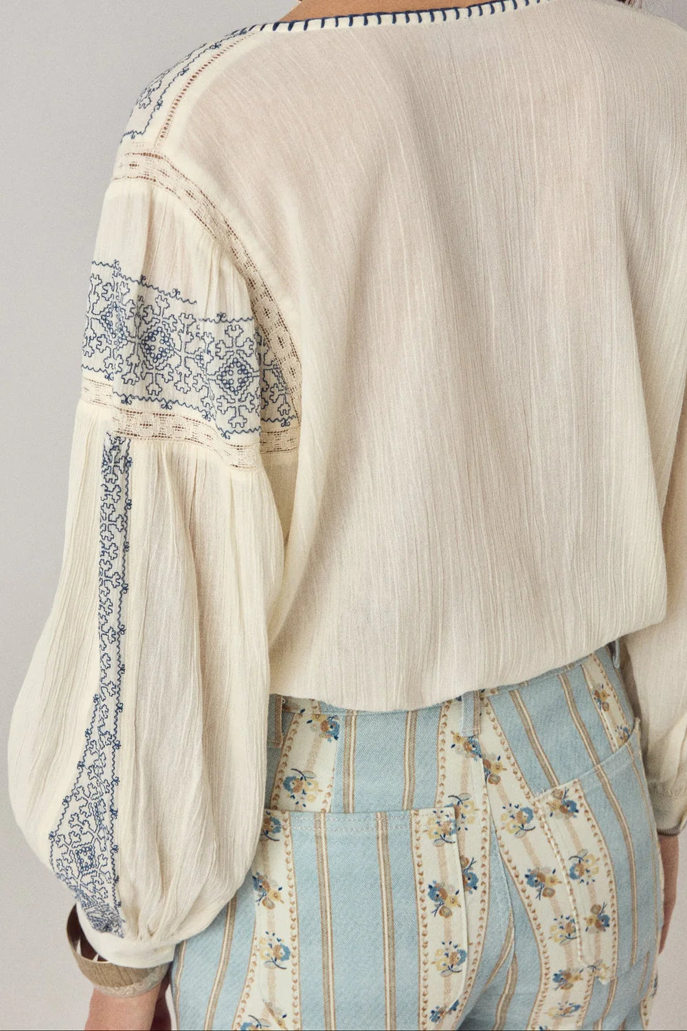 INDIGO POET CLAUDIA BLOUSE - LAPIS LAZULI
