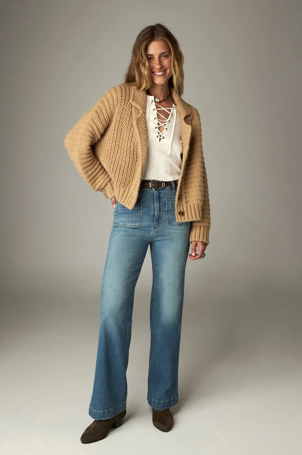NORMANDIE-ELSA CARDIGAN - CARAMEL