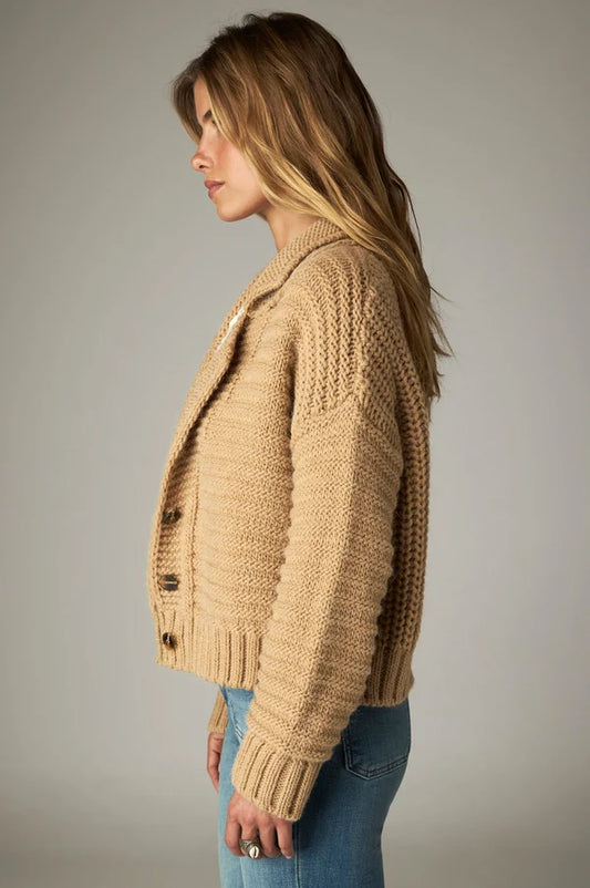 NORMANDIE-ELSA CARDIGAN - CARAMEL
