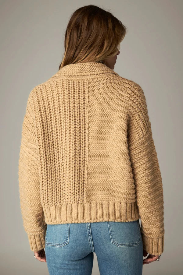 NORMANDIE-ELSA CARDIGAN - CARAMEL