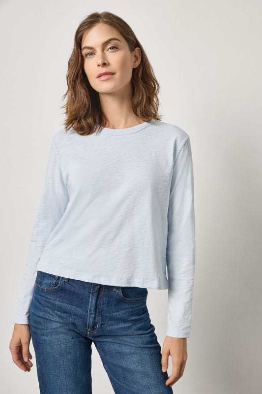 LONG SLEEVE CROPPED BOYFRIEND - GLASS