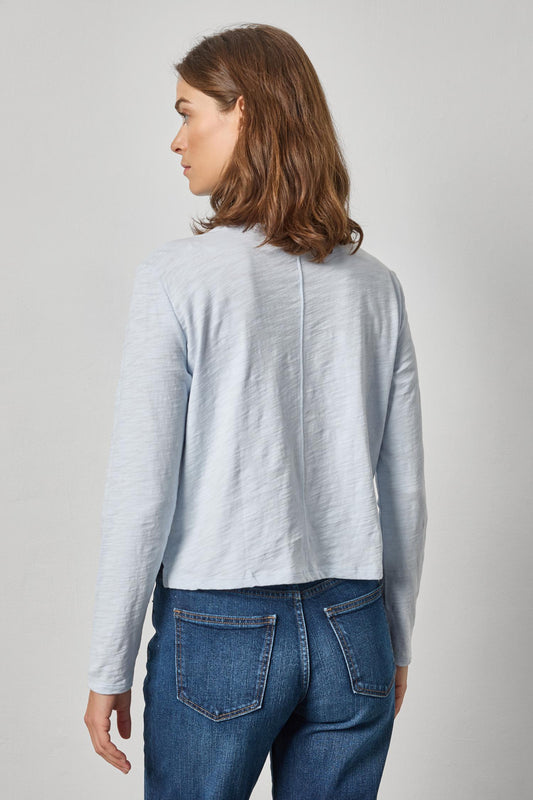 LONG SLEEVE CROPPED BOYFRIEND - GLASS
