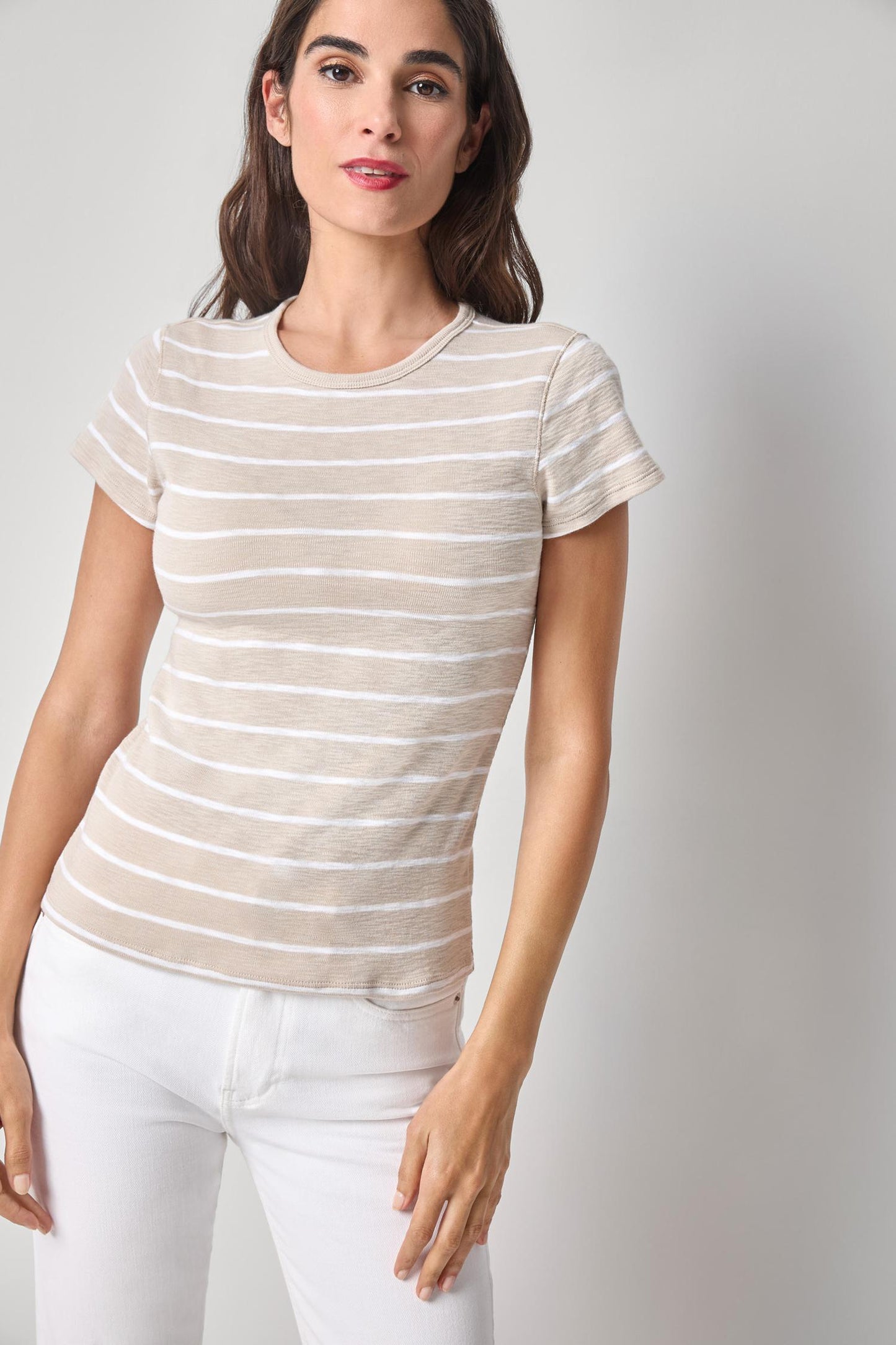 STRIPED SHORT SLEEVE - BAMBOO STRIPE