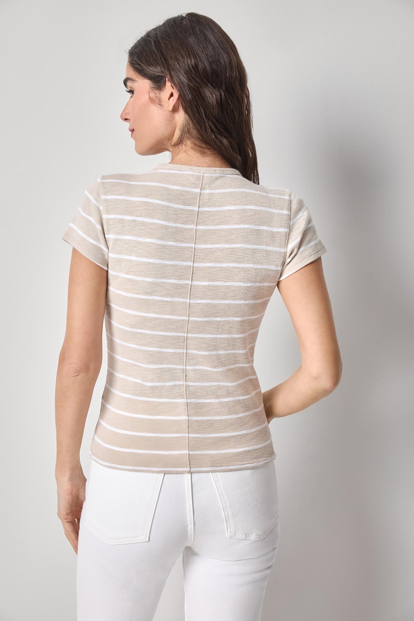 STRIPED SHORT SLEEVE - BAMBOO STRIPE