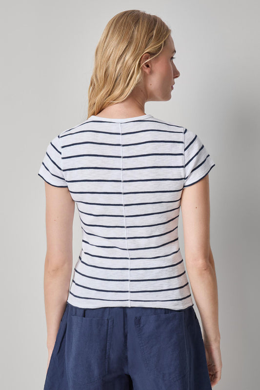 STRIPED SHORT SLEEVE - NAVY STRIPE