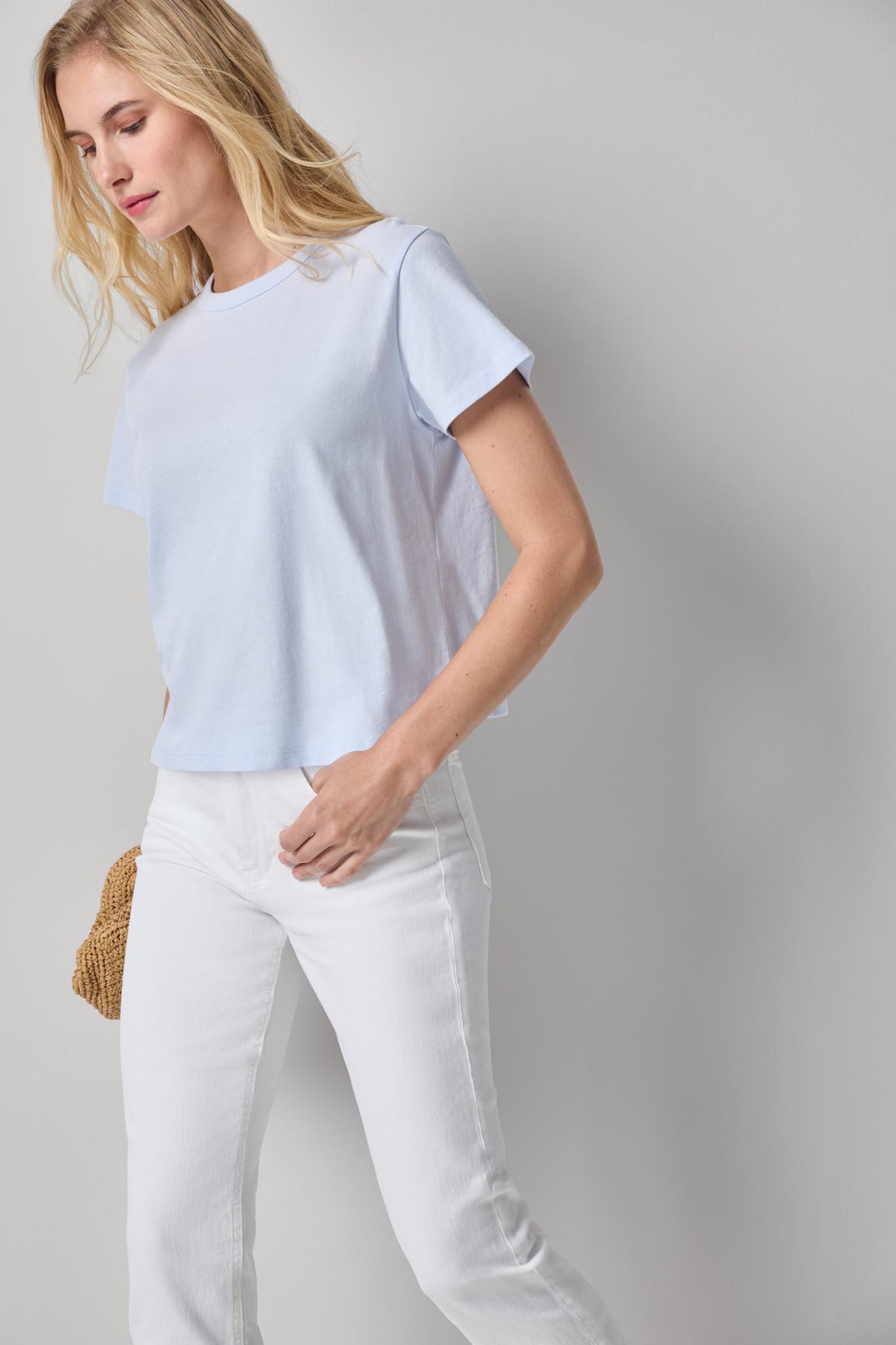 ORGANIC BOXY TEE - HYDRANGEA