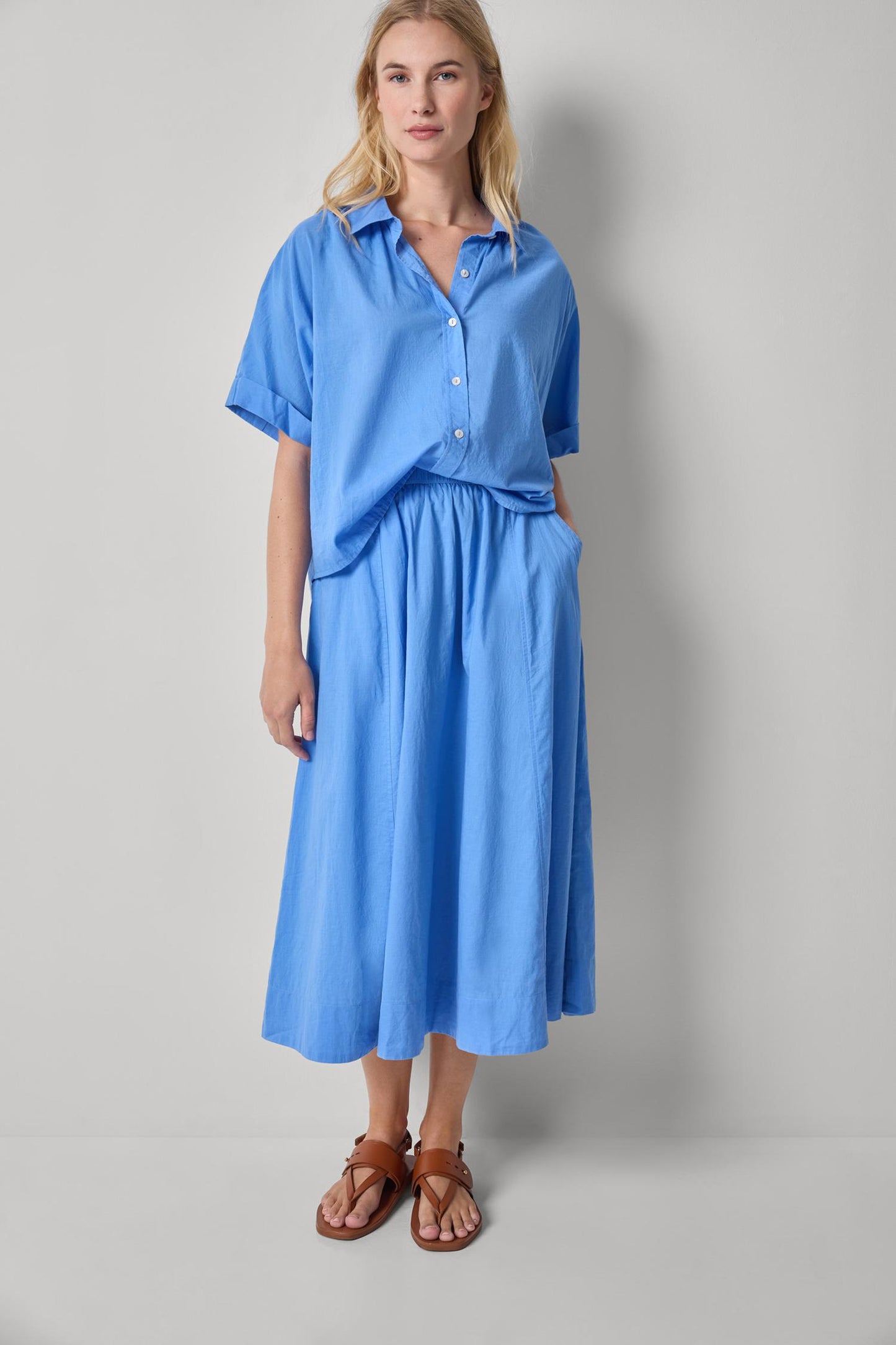 VOILE CIRCLE SKIRT - ULTRAMARINE
