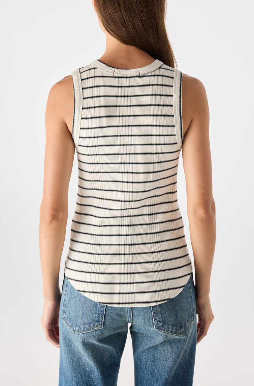 VERA TANK - NATURAL/BLACK