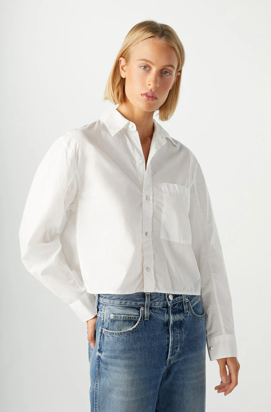 RUTH CROP SHIRT - WHITE