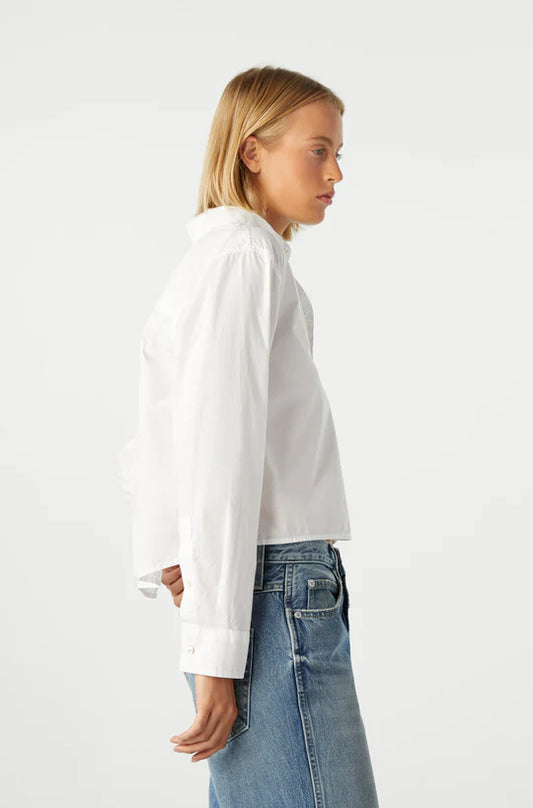 RUTH CROP SHIRT - WHITE