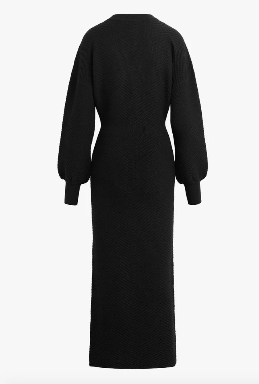 THE AVA DRESS-PETITE - BLACK