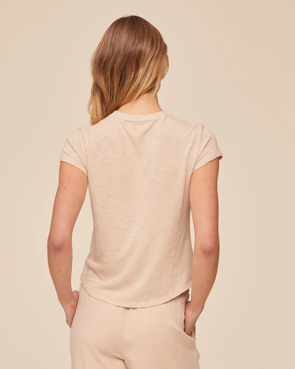 BABY CREW TEE - LINEN SAND
