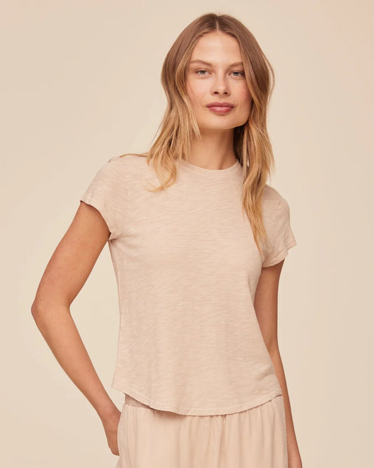 BABY CREW TEE - LINEN SAND