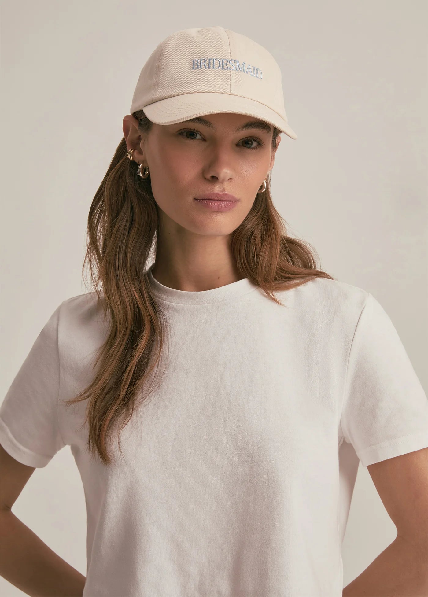 BRIDESMAID HEART BASEBALL CAP - KHAKI