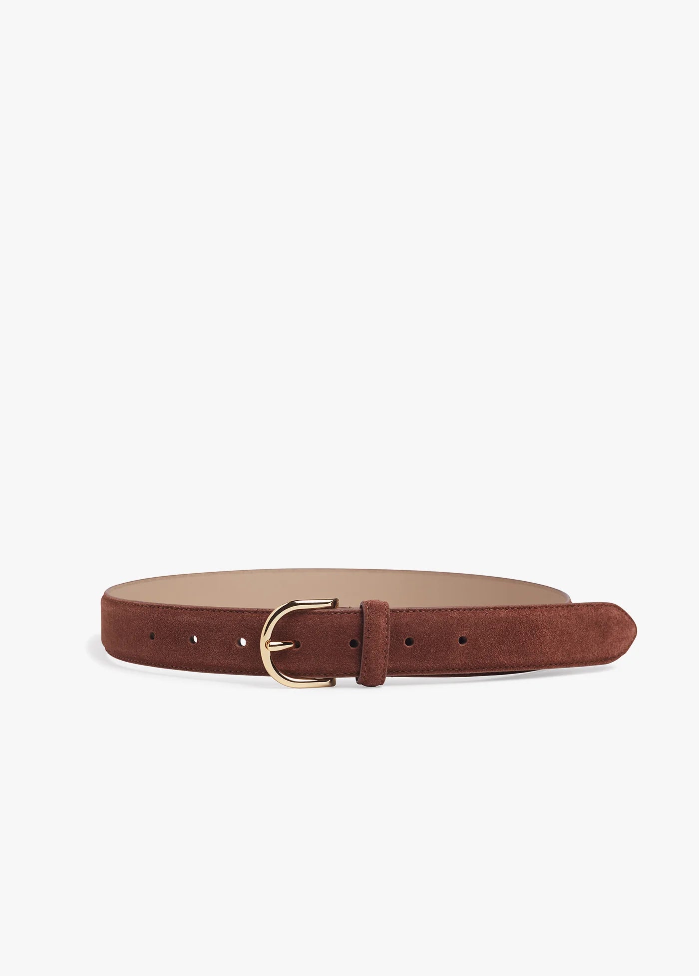 THE SUEDE JUNI BELT - TAN/GOLD