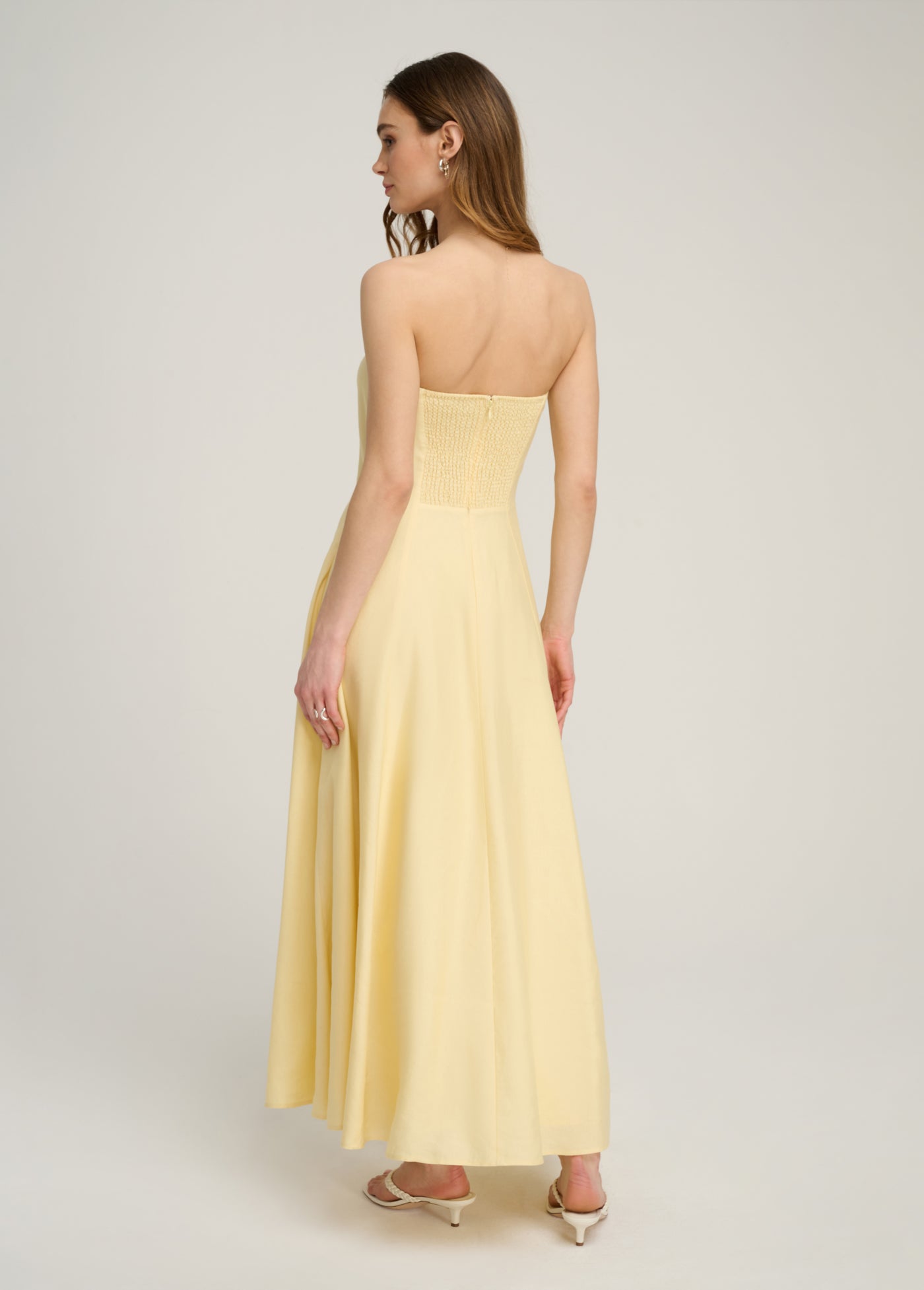 THE FAVORITE LINEN DRESS - MOONBEAM