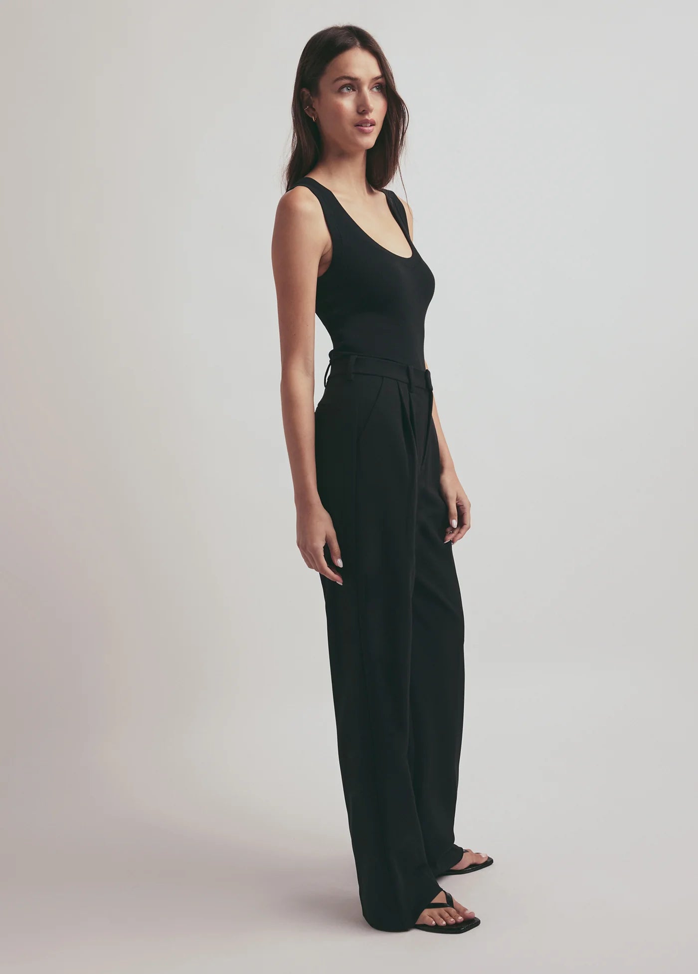 THE RIBBED TANK - BLACK